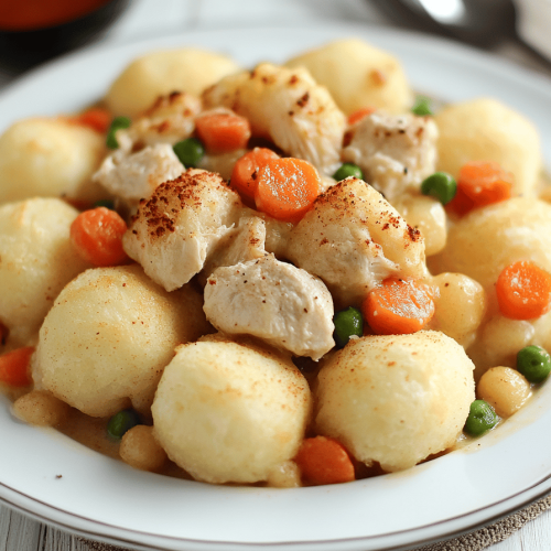 Chicken Pot Pie Tater Tot Casserole