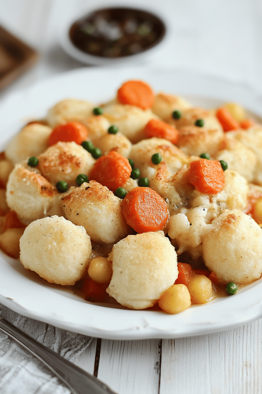 Chicken Pot Pie Tater Tot Casserole final dish beautifully presented and ready to serve