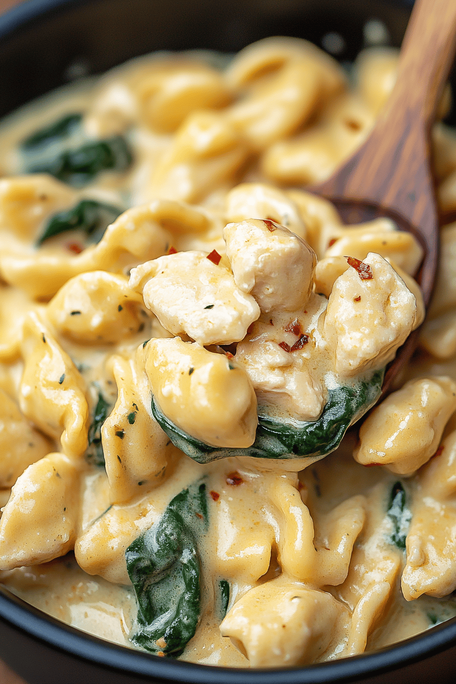 Chicken Spinach Alfredo slice on plate showing perfect texture and swirl pattern