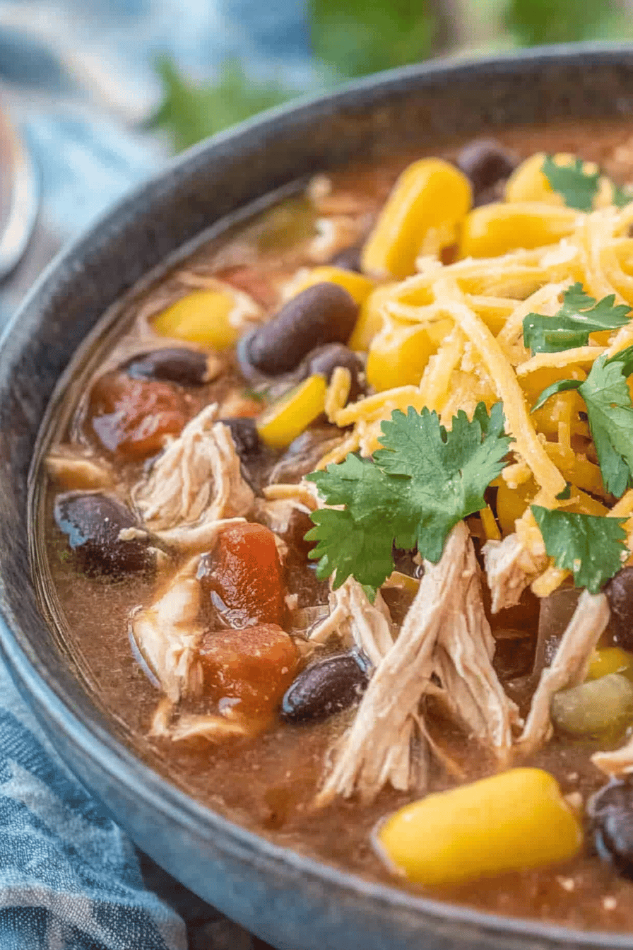 Chicken Taco Soup Tips Final Dish Presentation