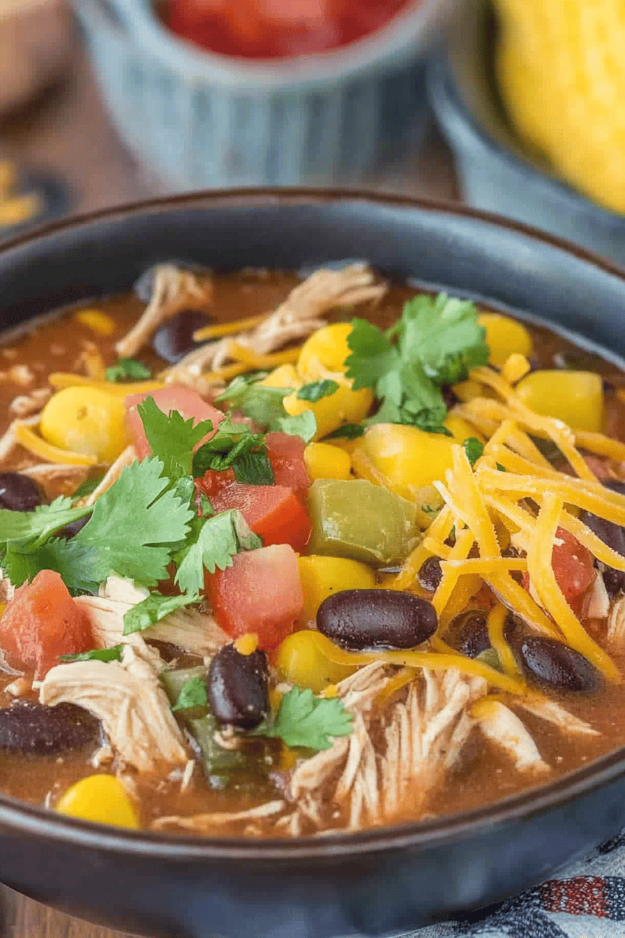 Chicken Taco Soup Tips Final Dish Presentation