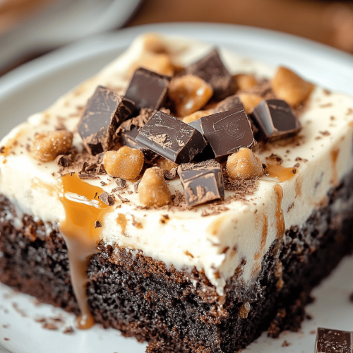 Chocolate Caramel Poke Cake