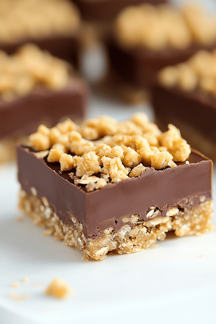 Chocolate Oat Bars final dish beautifully presented and ready to serve