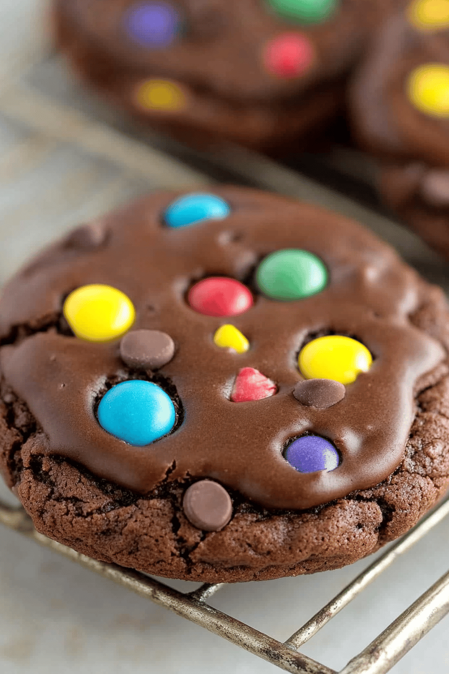 Cosmic Brownie Cookies ingredients organized and measured on kitchen counter