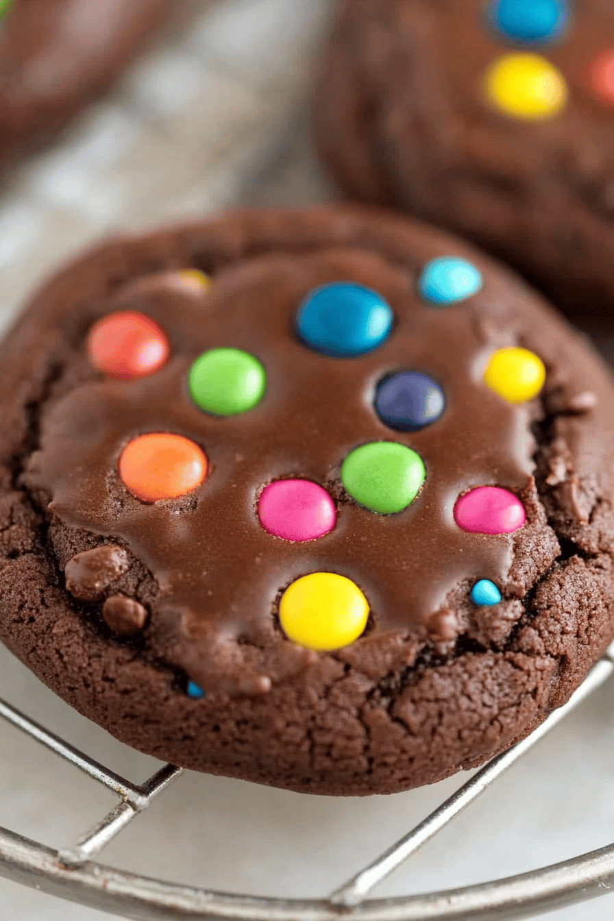 Cosmic Brownie Cookies final dish beautifully presented and ready to serve