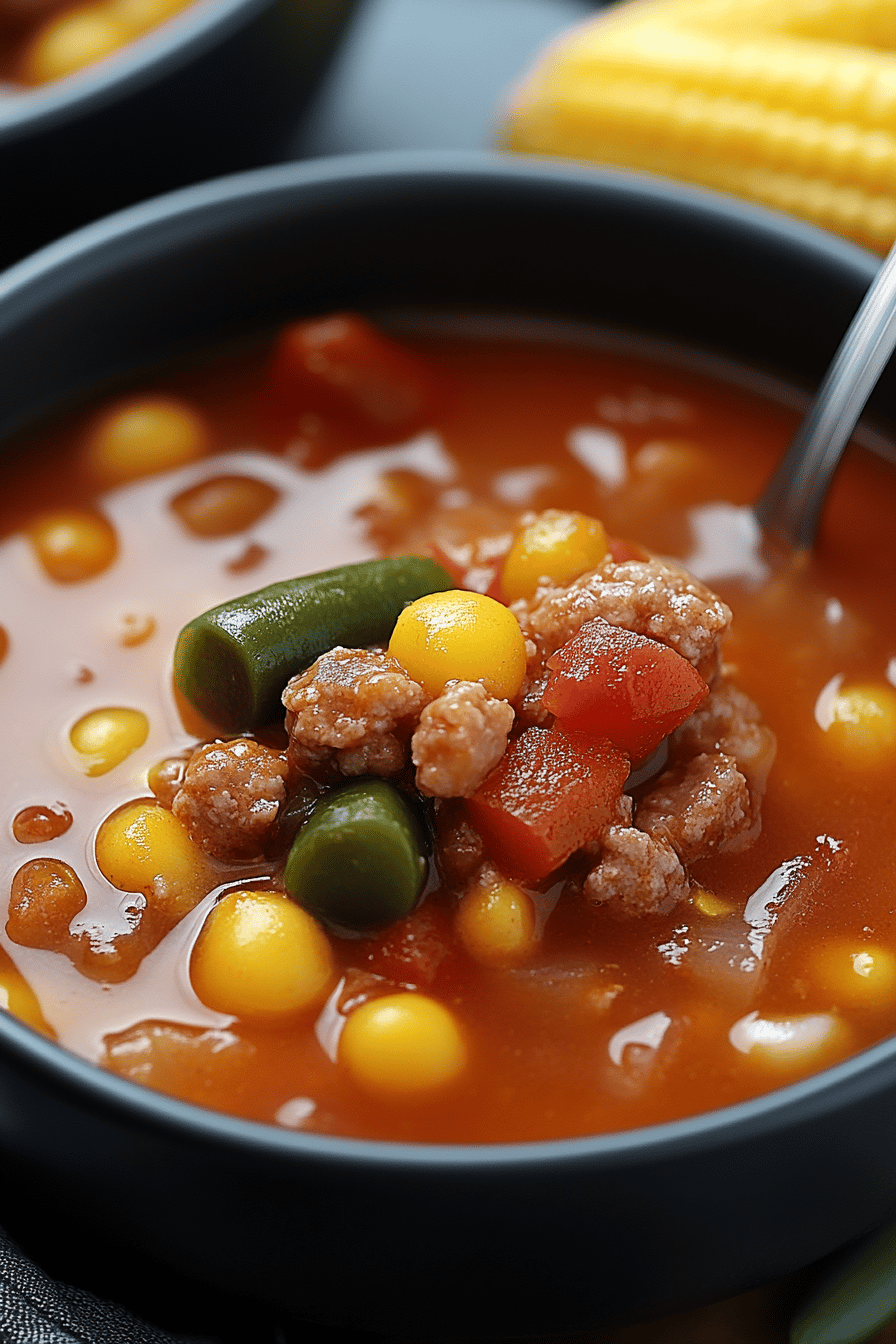 Cowboy Soup final dish beautifully presented and ready to serve