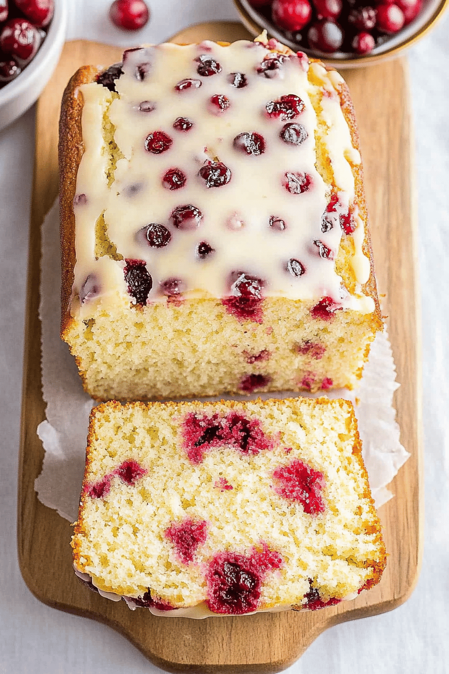 Cranberry Orange Bread final dish beautifully presented and ready to serve