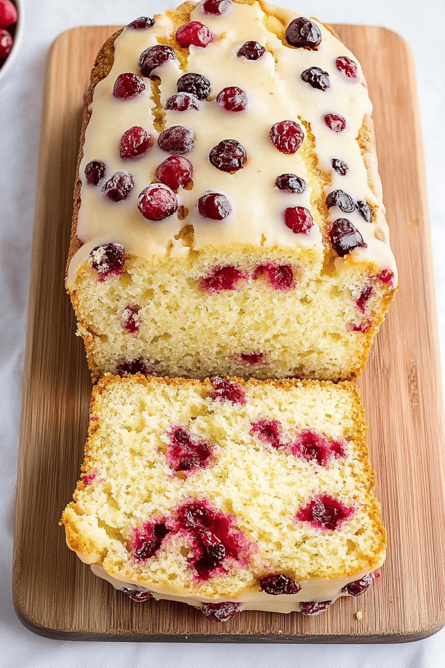 Cranberry Orange Bread slice on plate showing perfect texture and swirl pattern