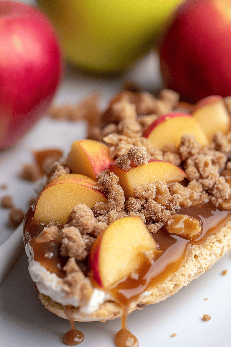 Cream Cheese Caramel Apple Dip final dish beautifully presented and ready to serve