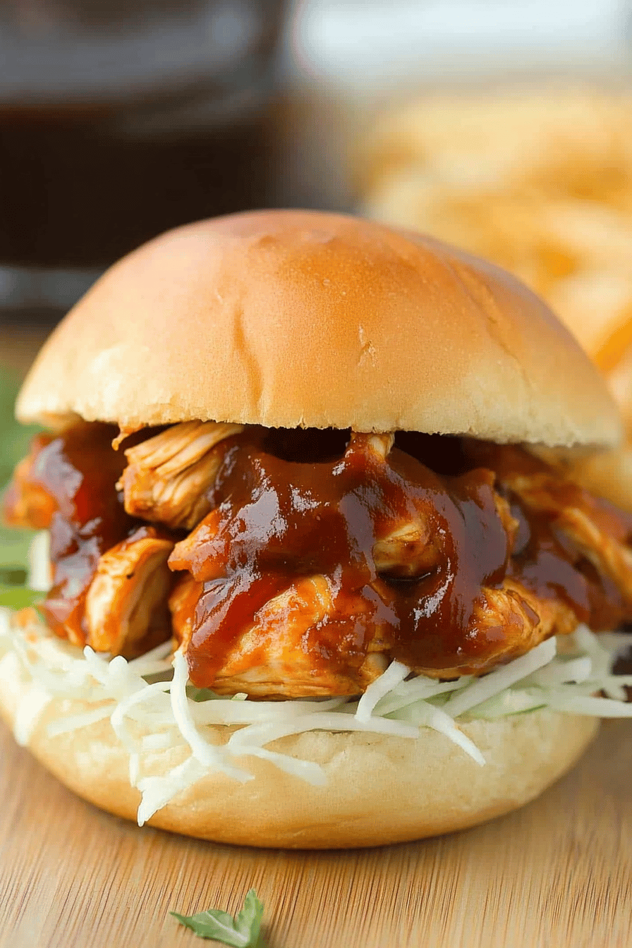 Crock-Pot BBQ Chicken final dish beautifully presented and ready to serve