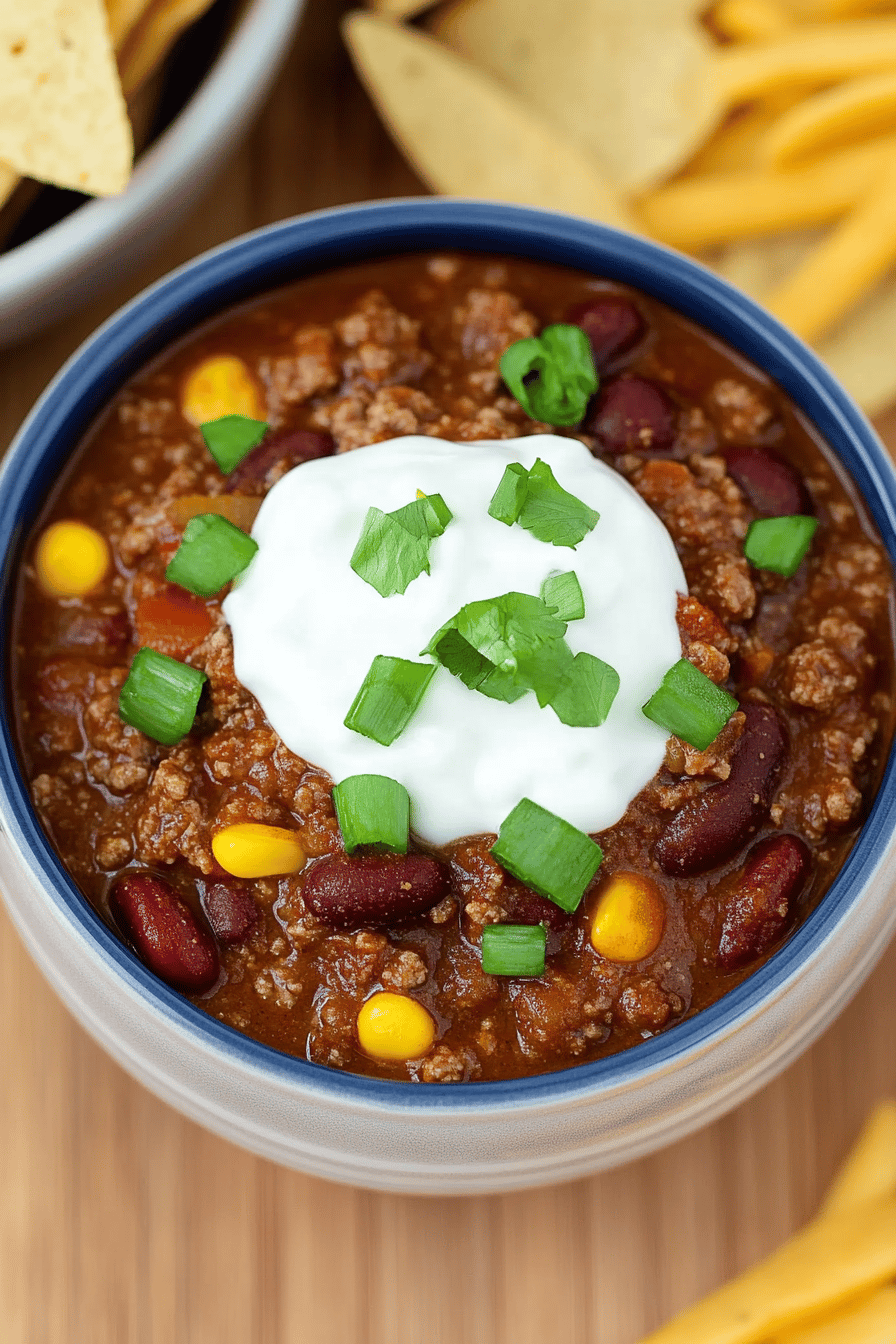 Crock-Pot Chili Recipe ingredients organized and measured on kitchen counter