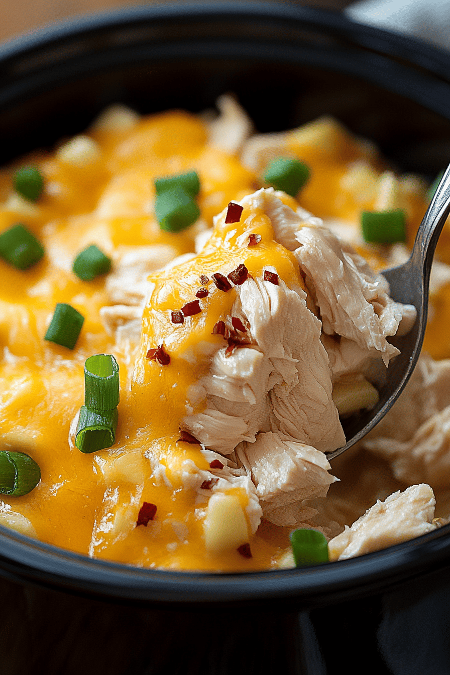 Crock Pot Crack Chicken slice on plate showing perfect texture and swirl pattern