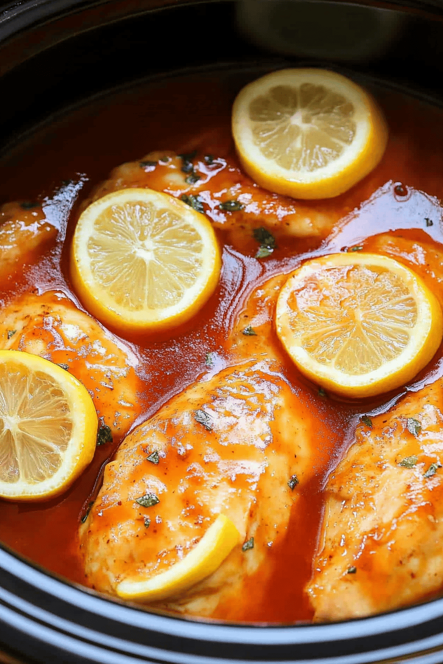 Crock-Pot Lemonade Chicken Final Dish Presentation