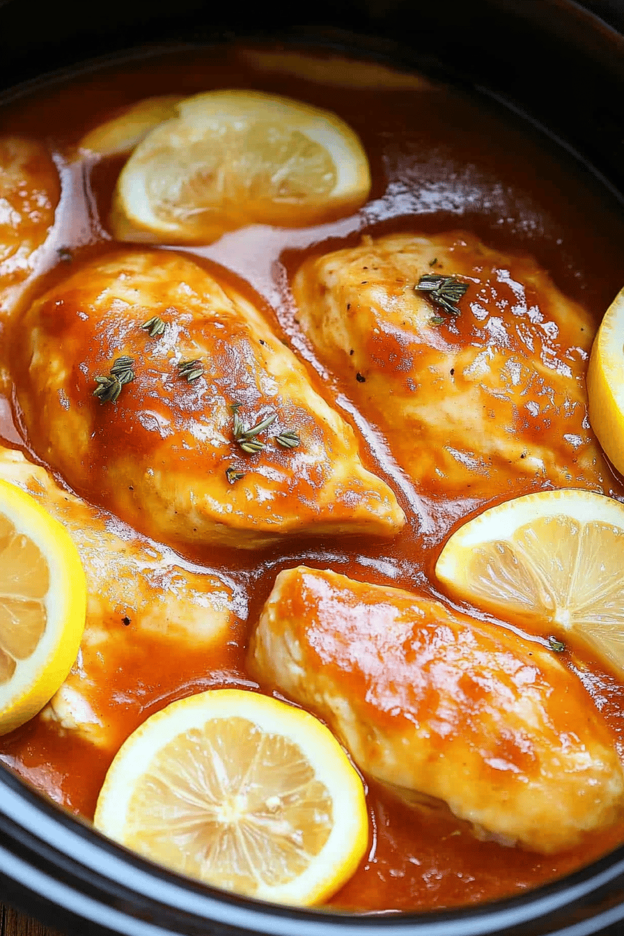 Crock-Pot Lemonade Chicken Final Dish Presentation