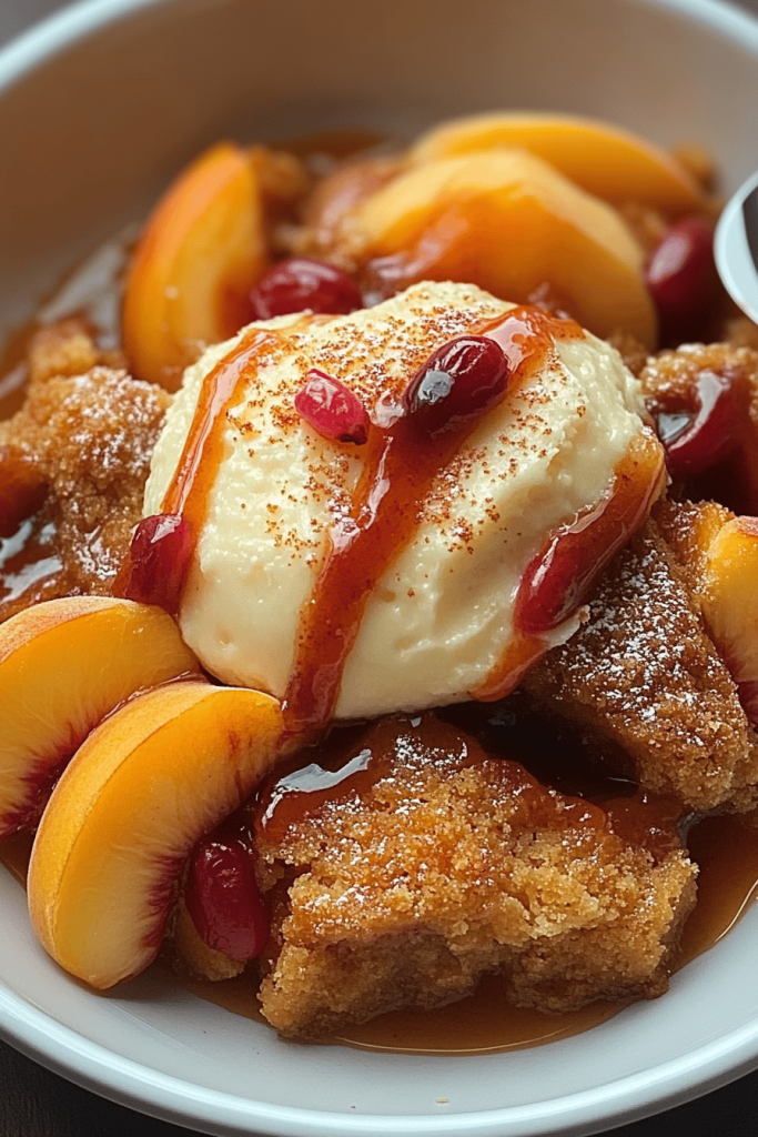 Crock-Pot Peach Cobbler