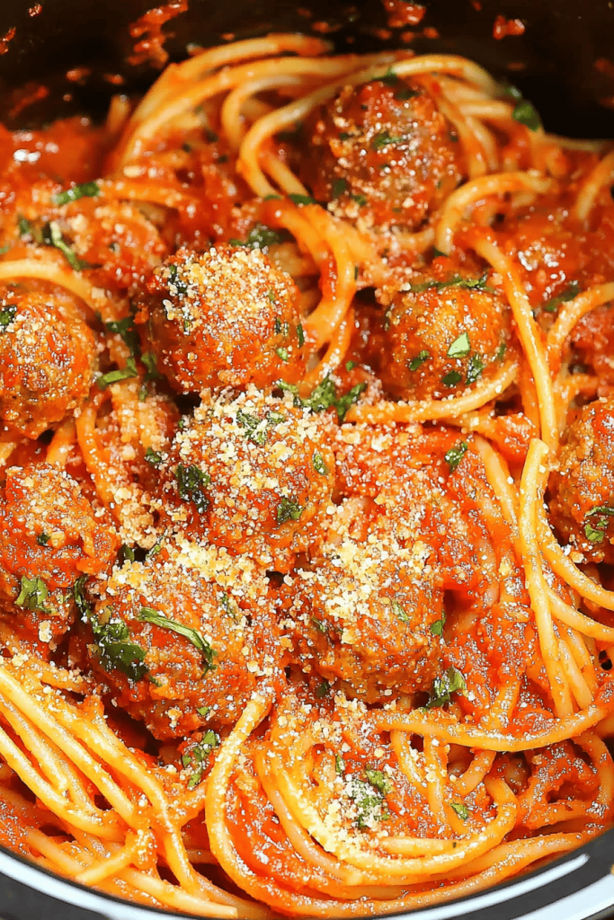 Crock-Pot Spaghetti and Meatballs