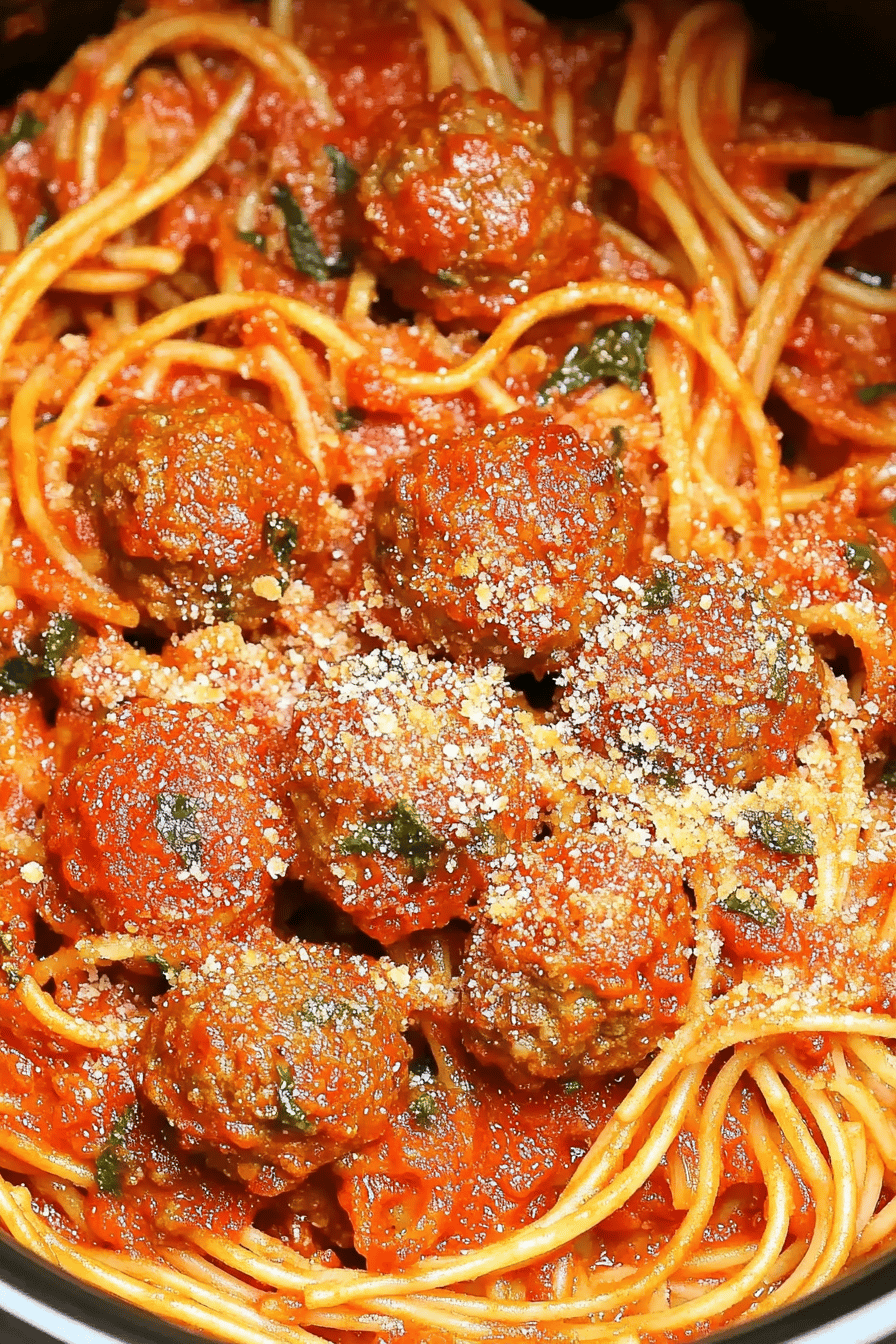 Crock-Pot Spaghetti and Meatballs ingredients