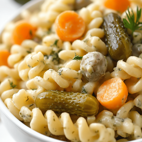 Dill Pickle Pasta Salad