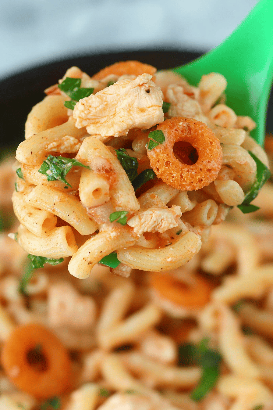 Doritos Chicken Pasta Salad final dish beautifully presented and ready to serve