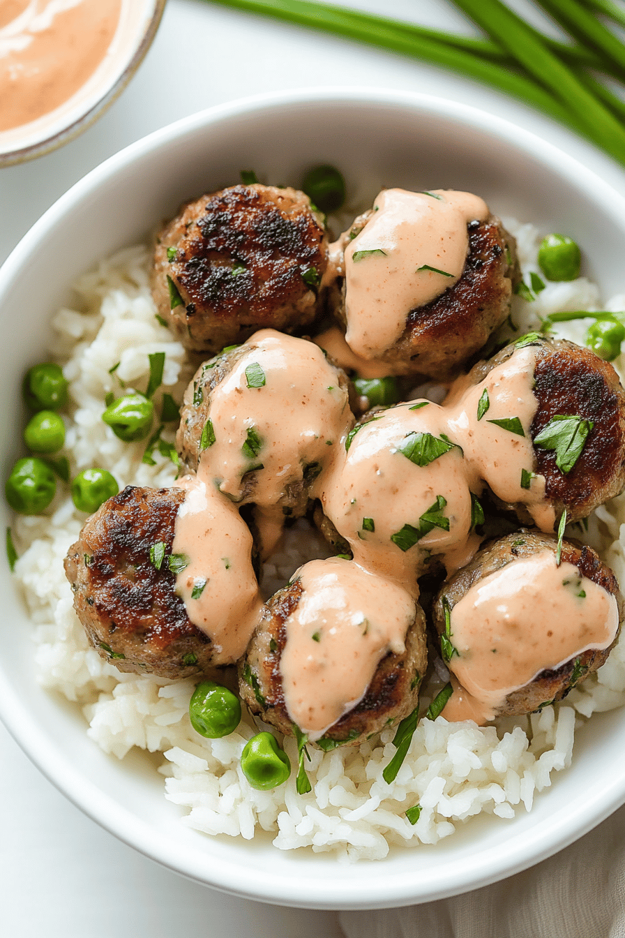 Firecracker Meatballs final dish beautifully presented and ready to serve