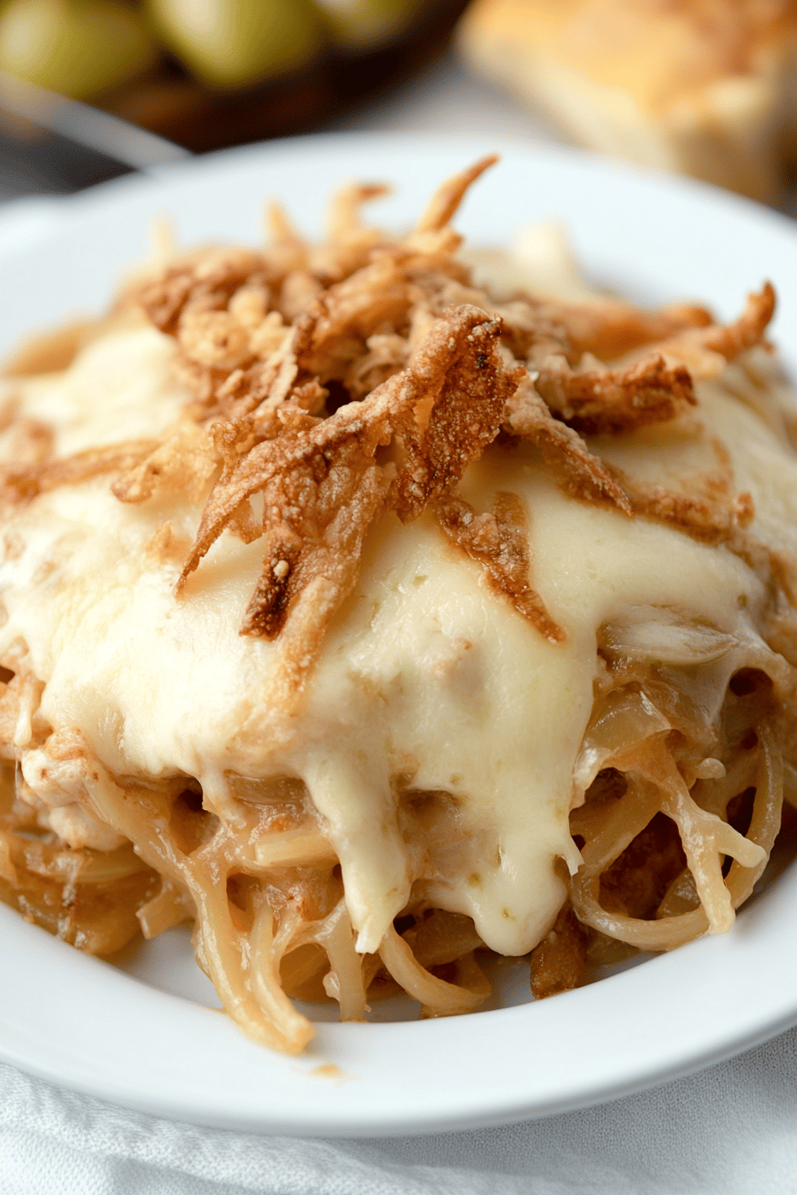 French Onion Chicken Casserole ingredients organized and measured on kitchen counter