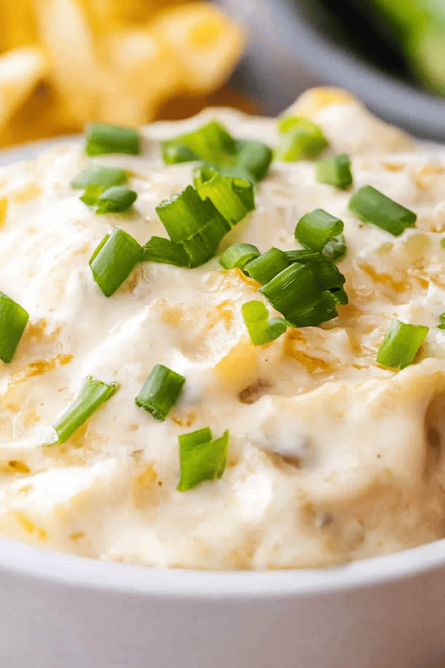 French Onion Dip Recipe Final Dish Presentation