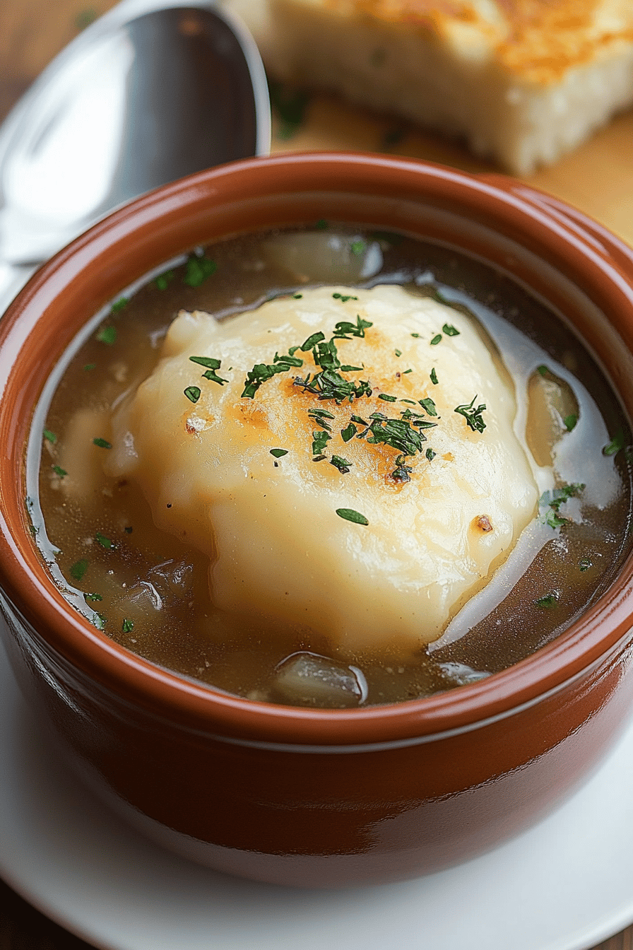 French Onion Soup Recipe ingredients organized and measured on kitchen counter