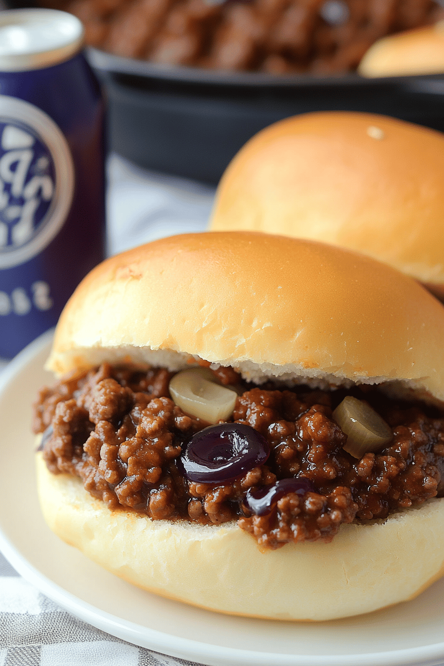 Grape Jelly BBQ Sloppy Joes ingredients organized and measured on kitchen counter