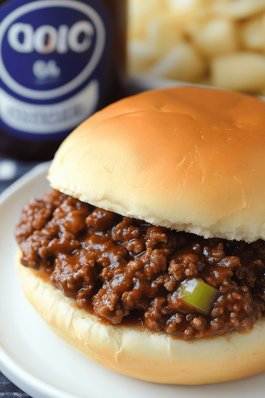Grape Jelly BBQ Sloppy Joes slice on plate showing perfect texture and swirl pattern