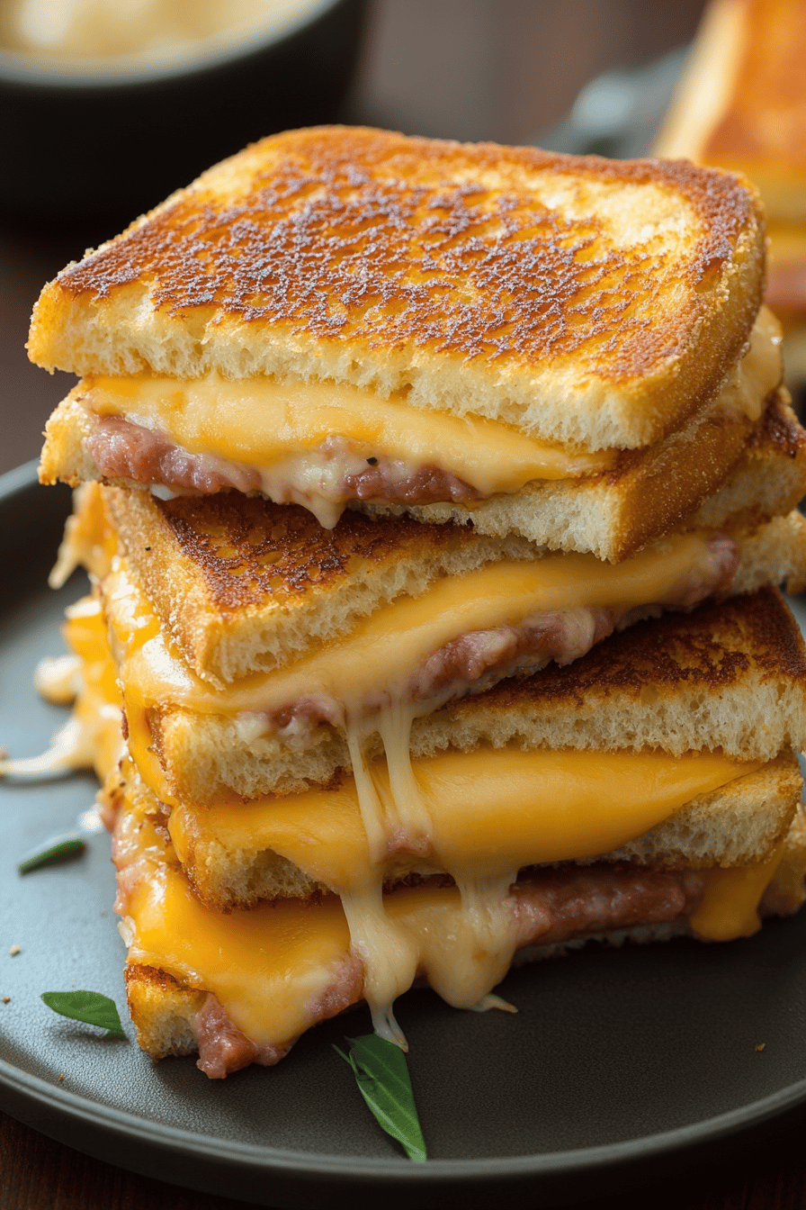 Grilled Cheese Sliders ingredients organized and measured on kitchen counter