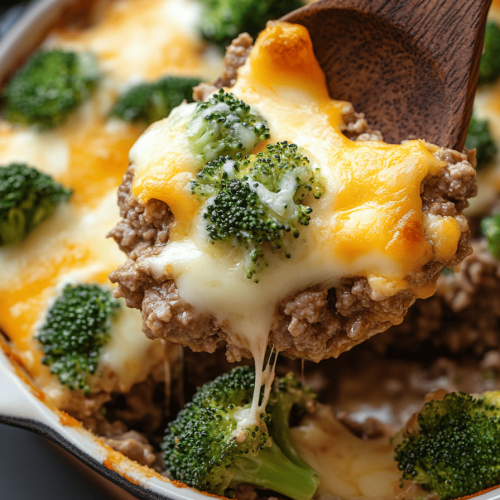 Ground Beef and Broccoli Casserole