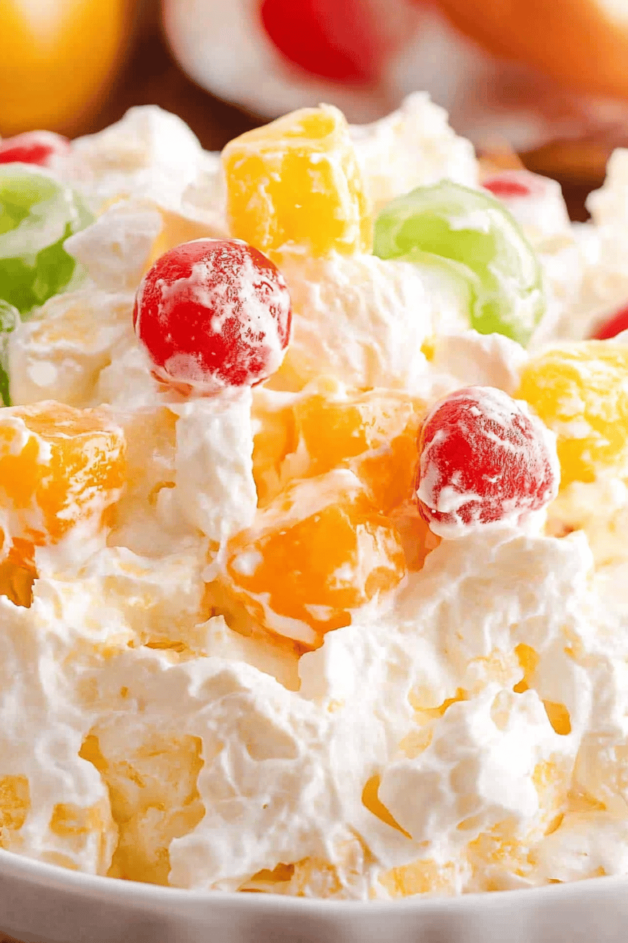 Hawaiian Ambrosia Salad Final Dish Presentation