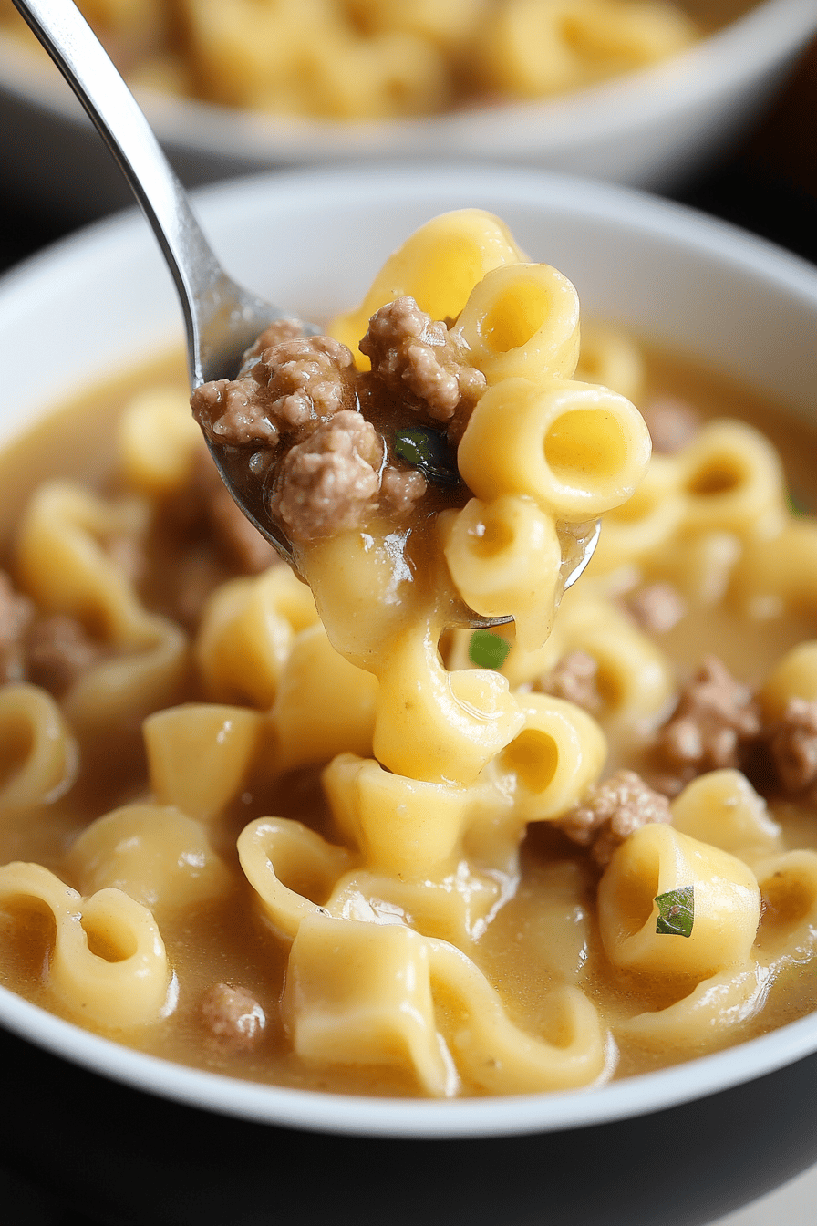 Instant Pot Ground Beef Noodles slice on plate showing perfect texture and swirl pattern