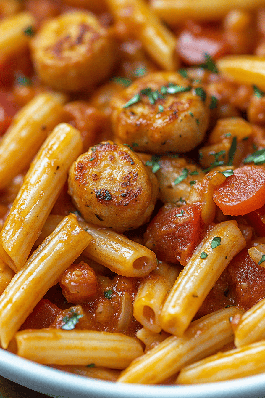 Jambalaya Pasta Recipe slice on plate showing perfect texture and swirl pattern
