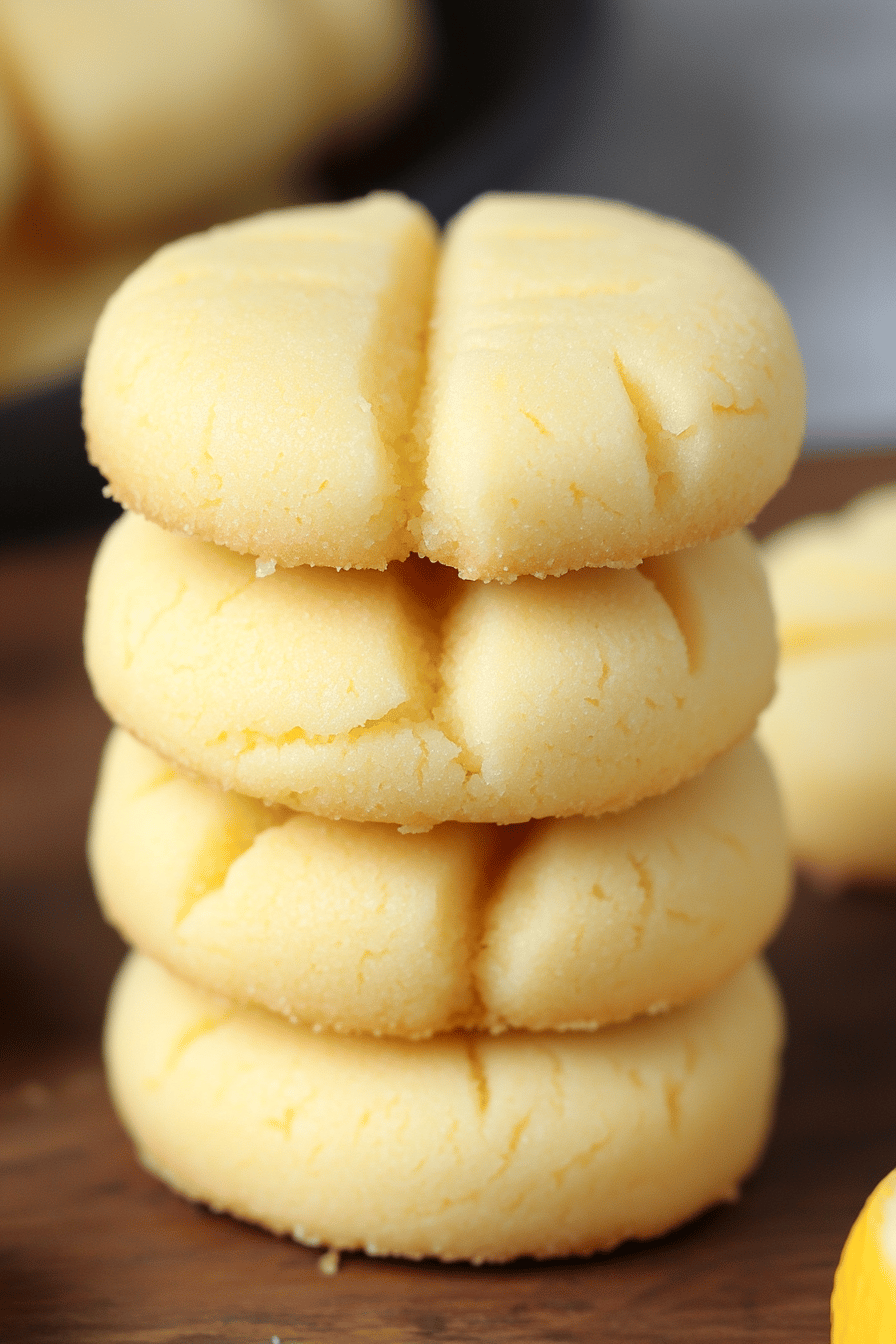 Lemon Shortbread Cookies ingredients organized and measured on kitchen counter