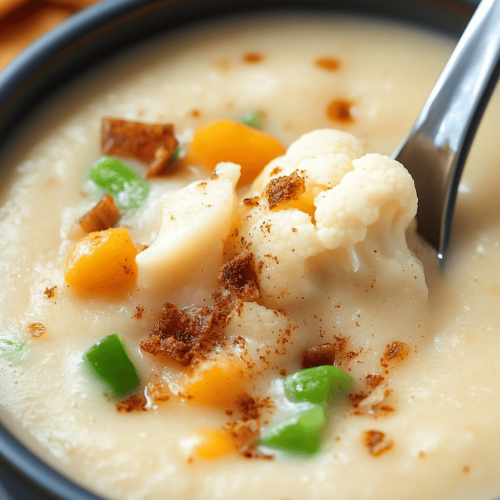 Loaded Cauliflower Soup