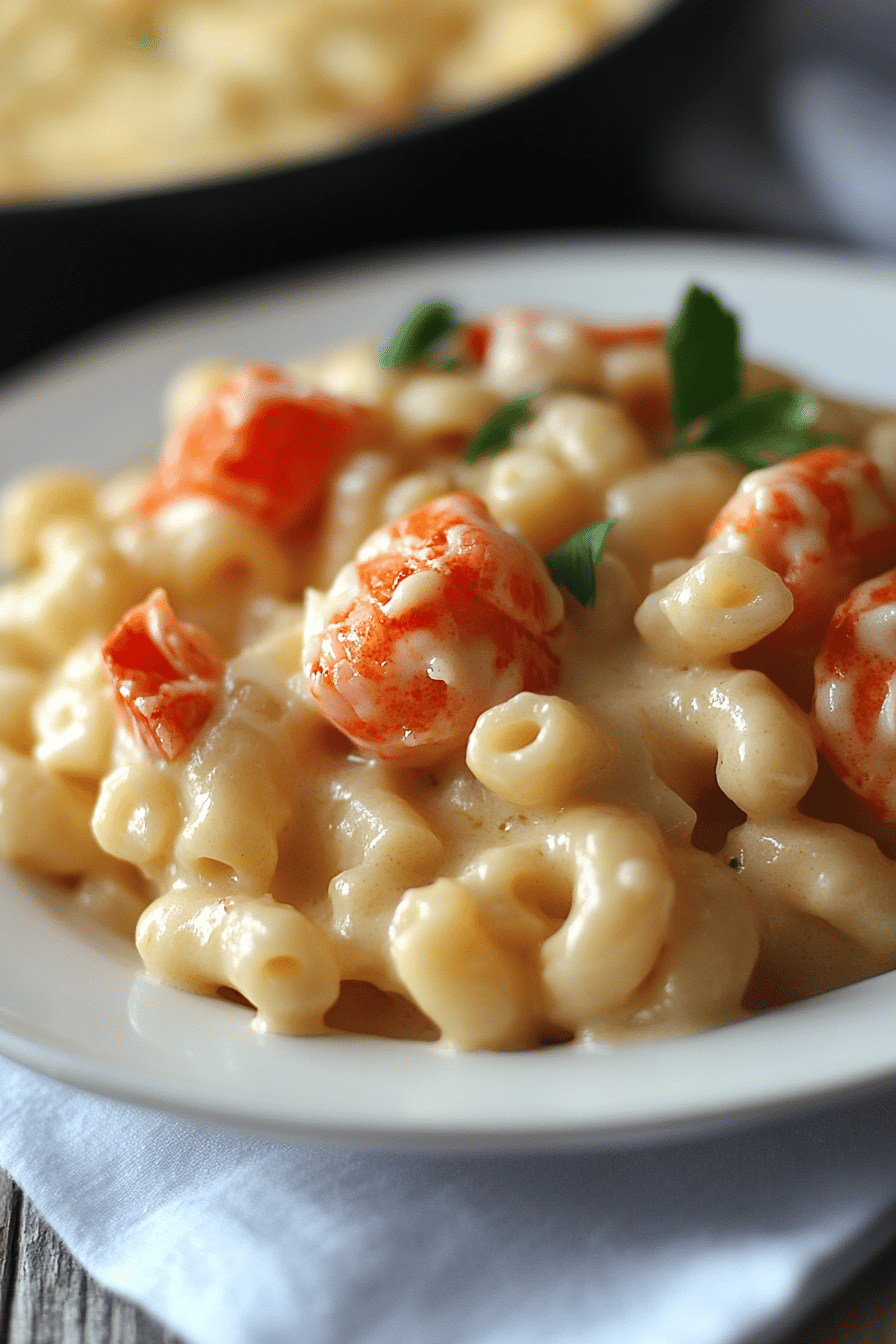 Lobster Mac and Cheese ingredients organized and measured on kitchen counter