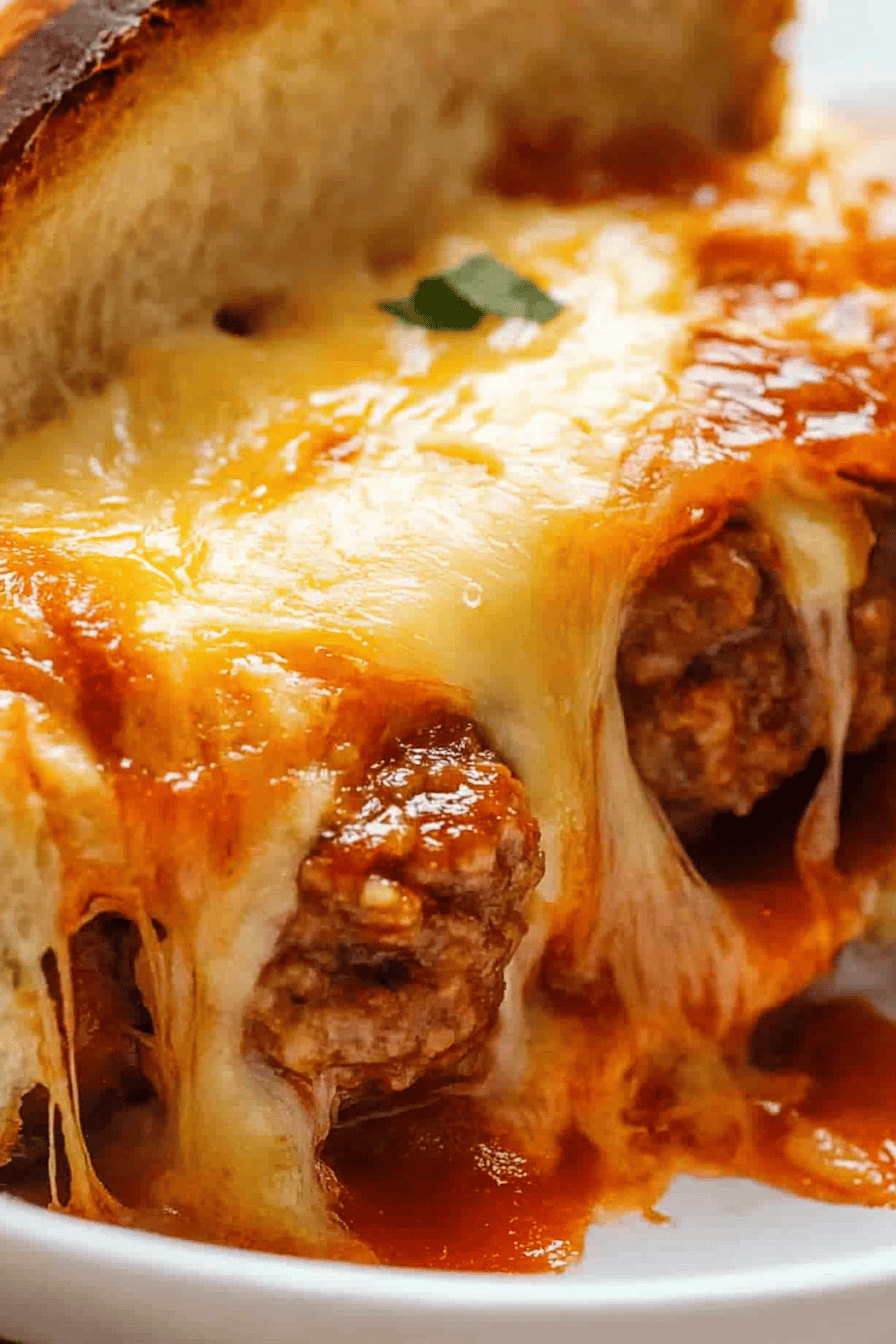 Meatball Sub Grilled Cheese Casserole Final Dish Presentation