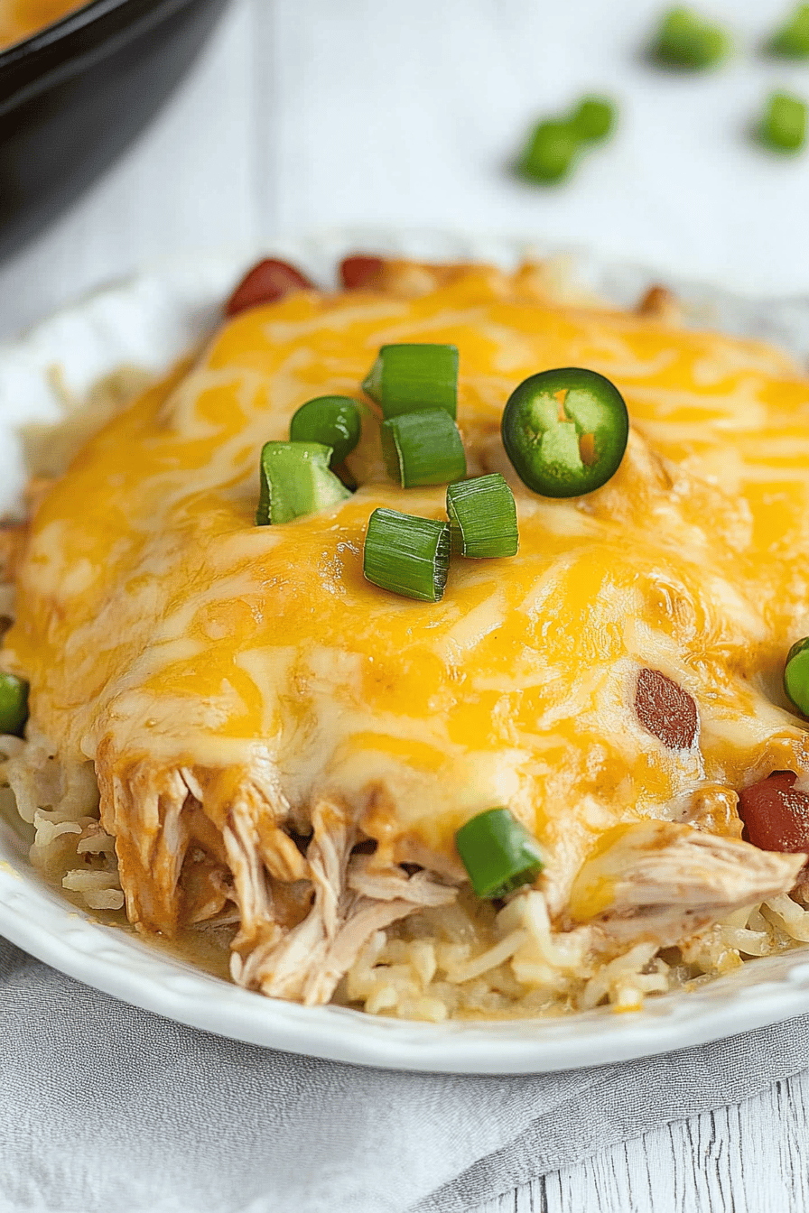 Mexican Chicken Casserole final dish beautifully presented and ready to serve
