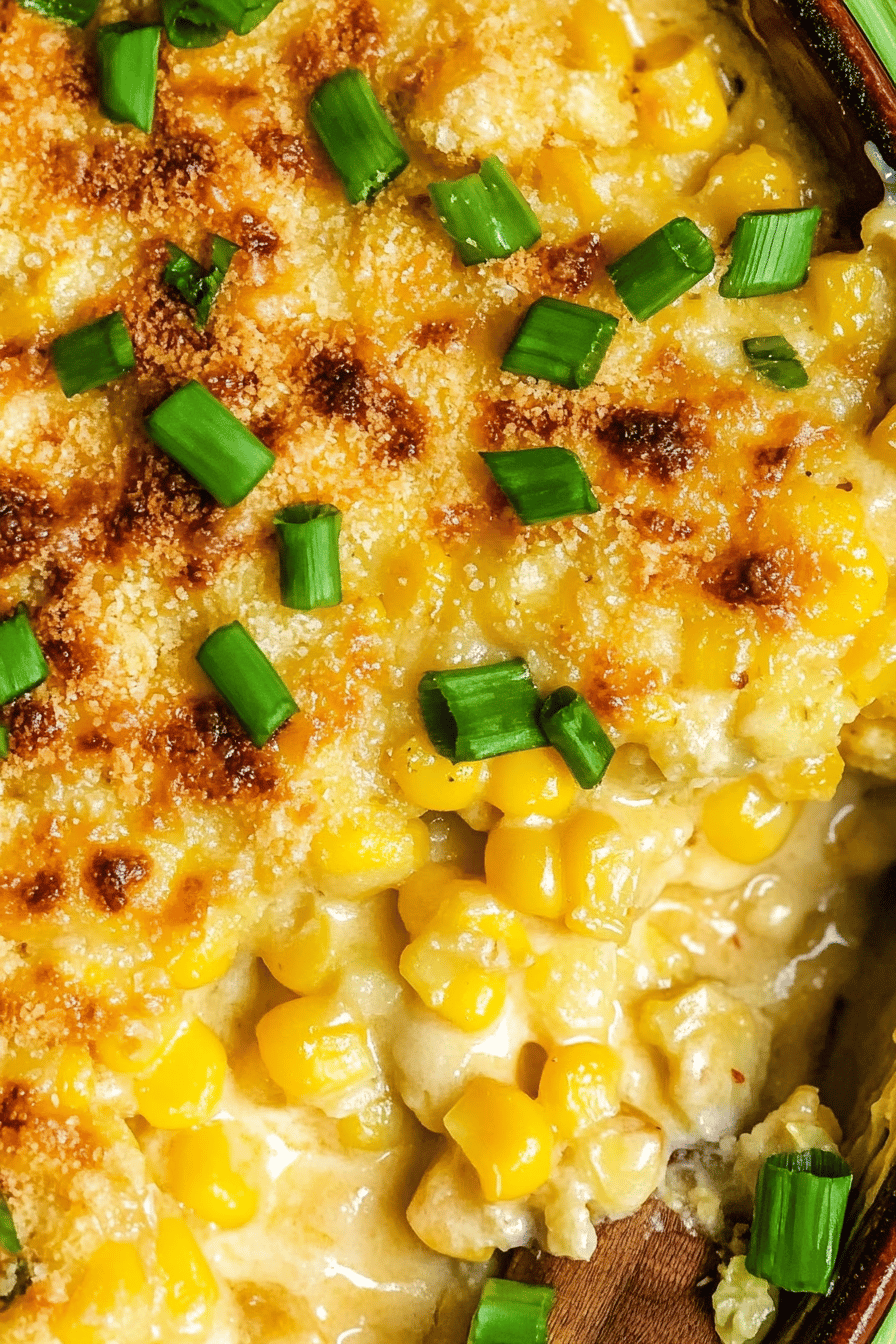 Mexican Corn Casserole Final Dish Presentation