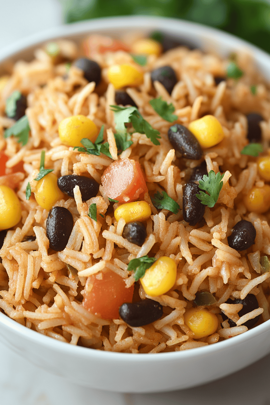 Mexican Fried Rice final dish beautifully presented and ready to serve