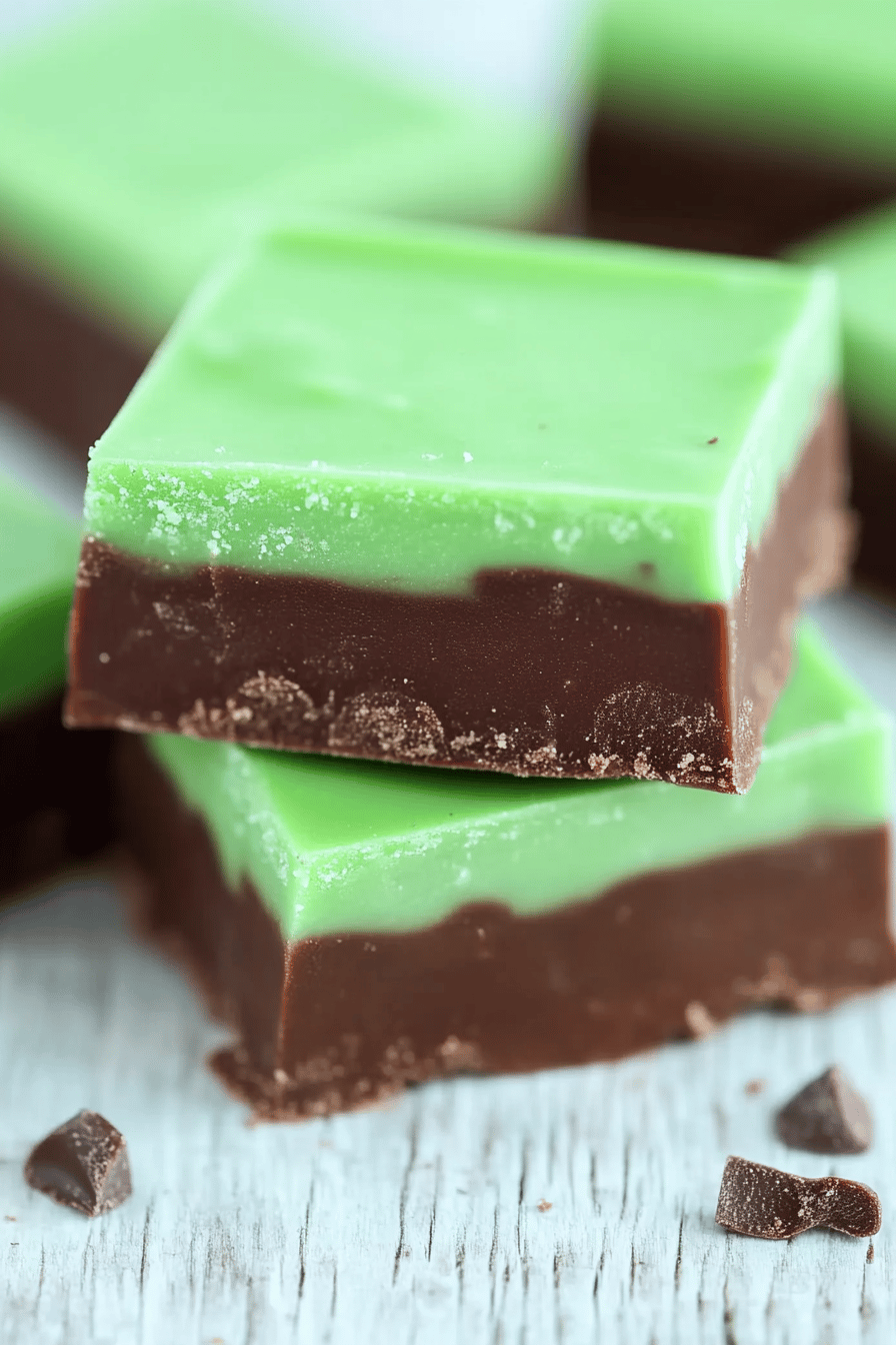 Mint Chocolate Fudge final dish beautifully presented and ready to serve