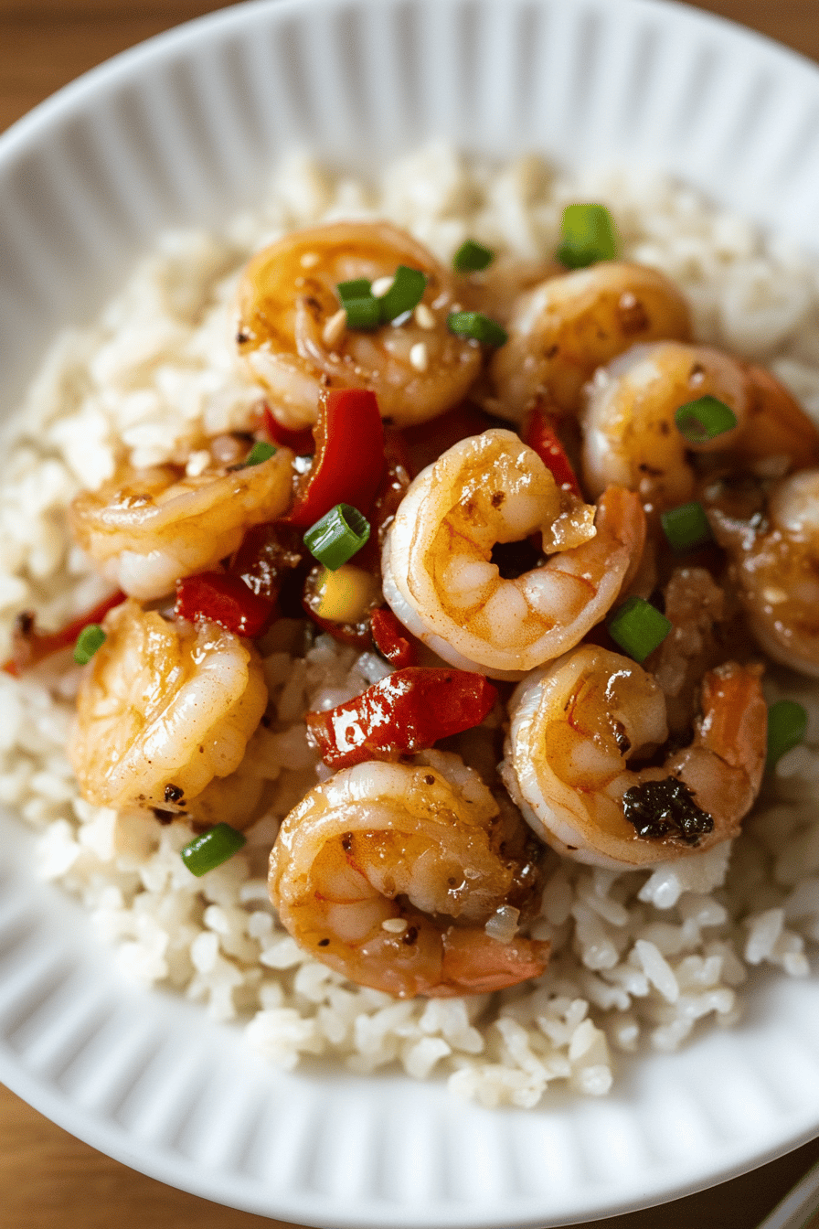 Mongolian Shrimp slice on plate showing perfect texture and swirl pattern