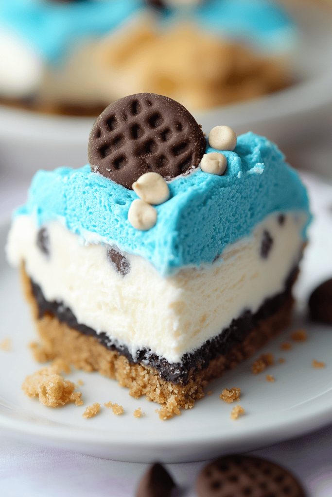 No-Bake Cookie Monster Pie