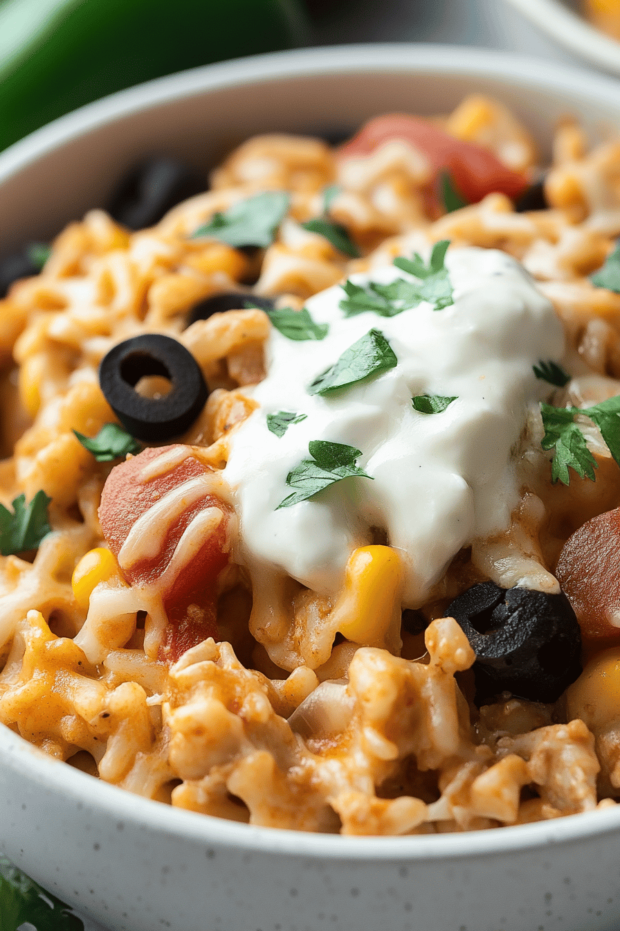 One Pan Cheesy Taco Chicken ingredients organized and measured on kitchen counter