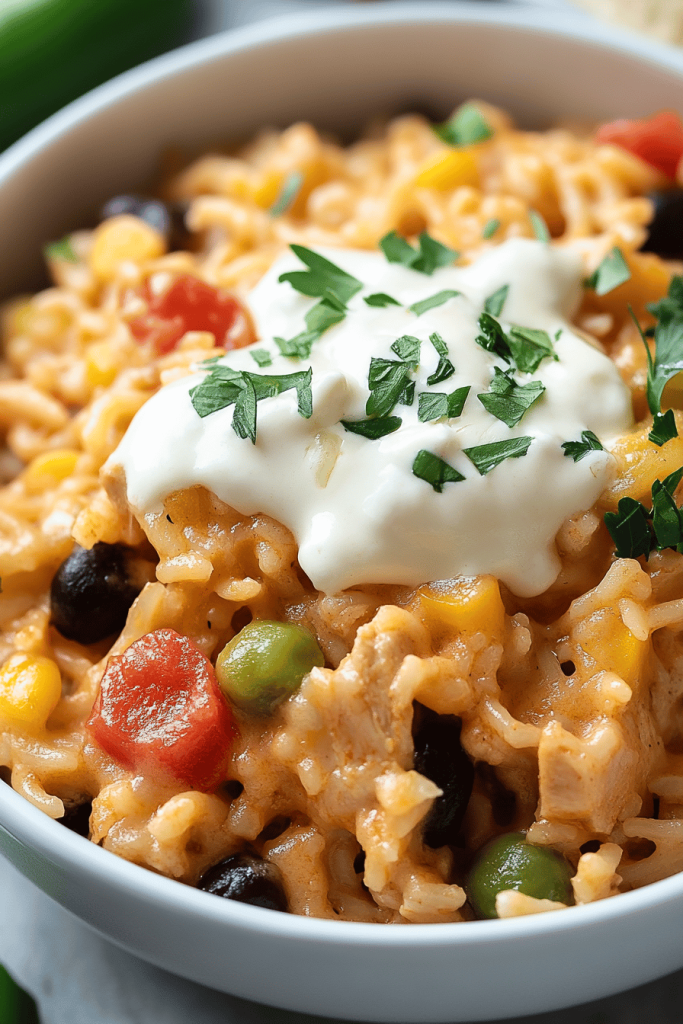 One Pan Cheesy Taco Chicken