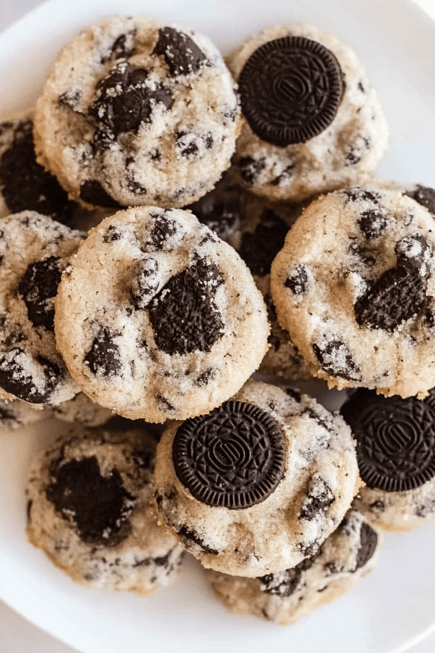 Oreo Cheesecake Cookies Final Dish Presentation
