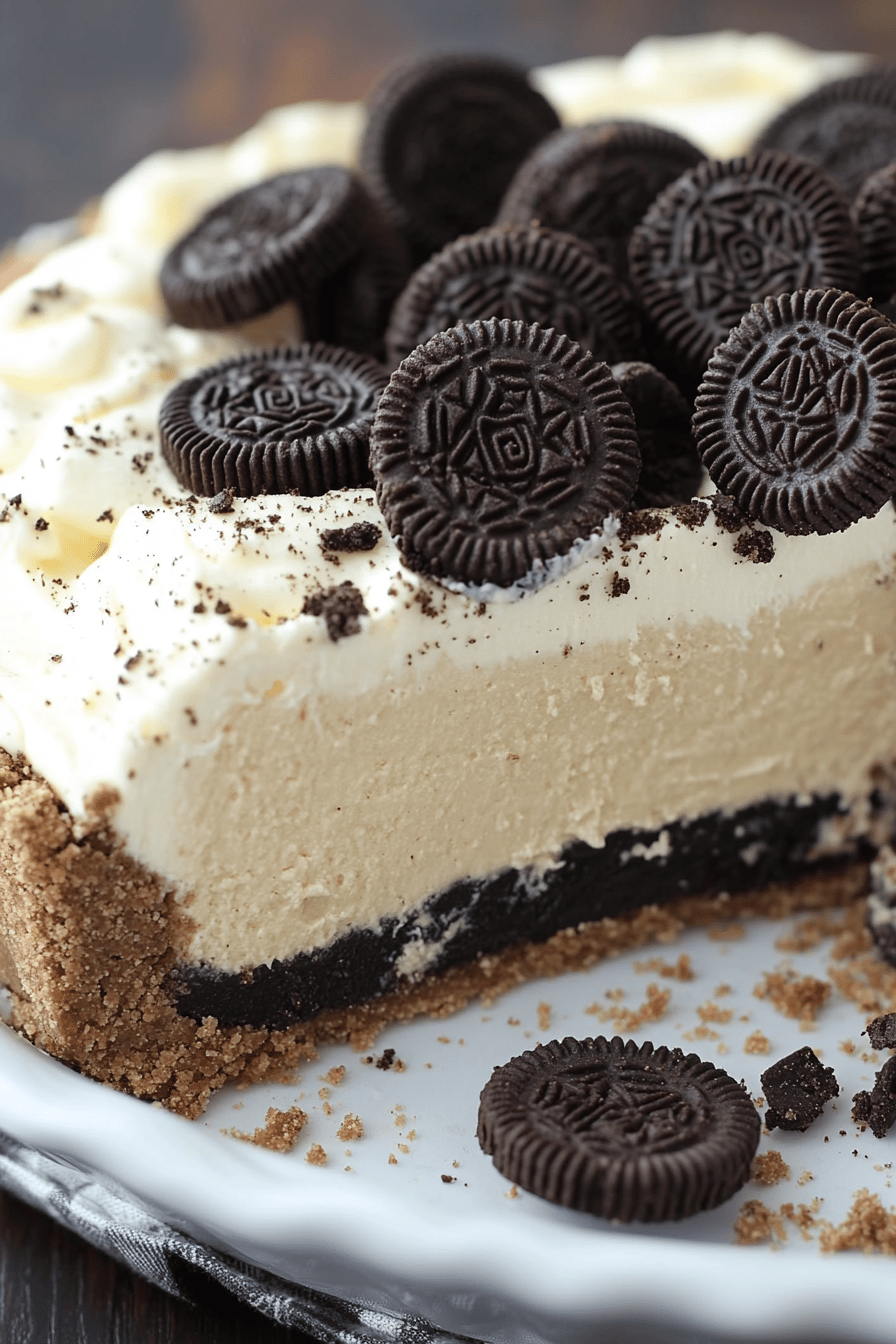 Oreo Pie Recipe final dish beautifully presented and ready to serve