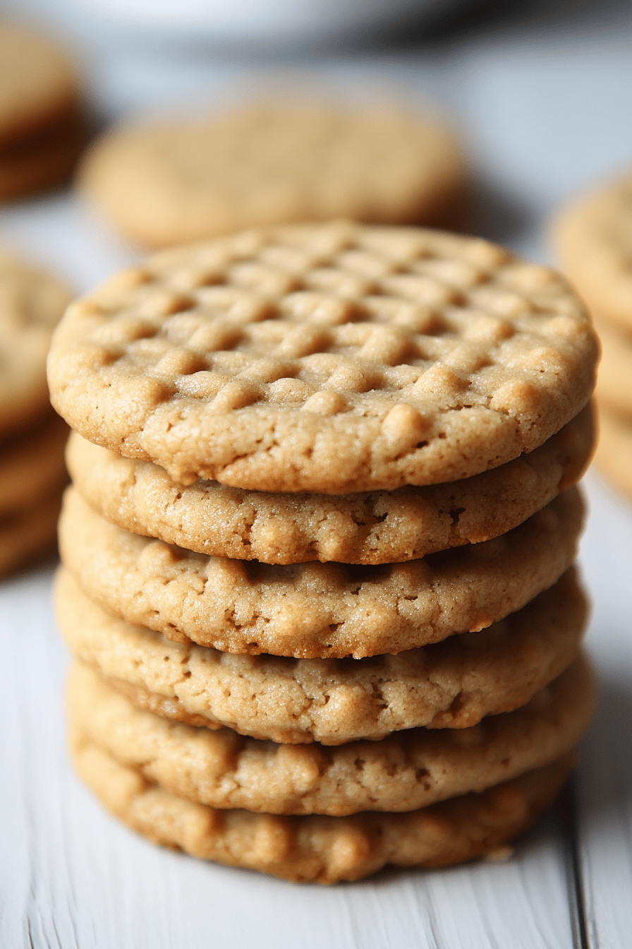 Peanut Butter Cookies final dish beautifully presented and ready to serve