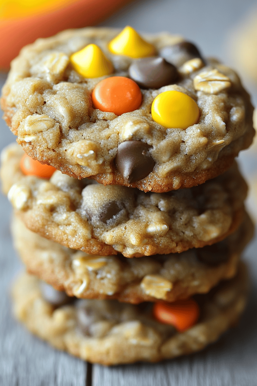 Peanut Butter Oatmeal Cookies ingredients organized and measured on kitchen counter